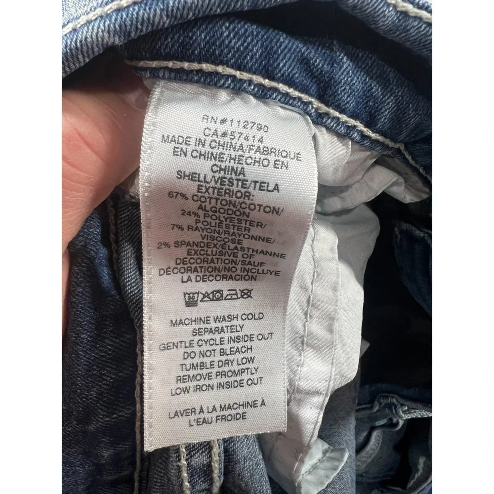 True Religion Jeans Mens 38x34 GENO Relaxed Slim Light Wash Denim Distressed USA